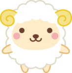 年賀状2027無料イラスト「ゆるかわいい羊」
